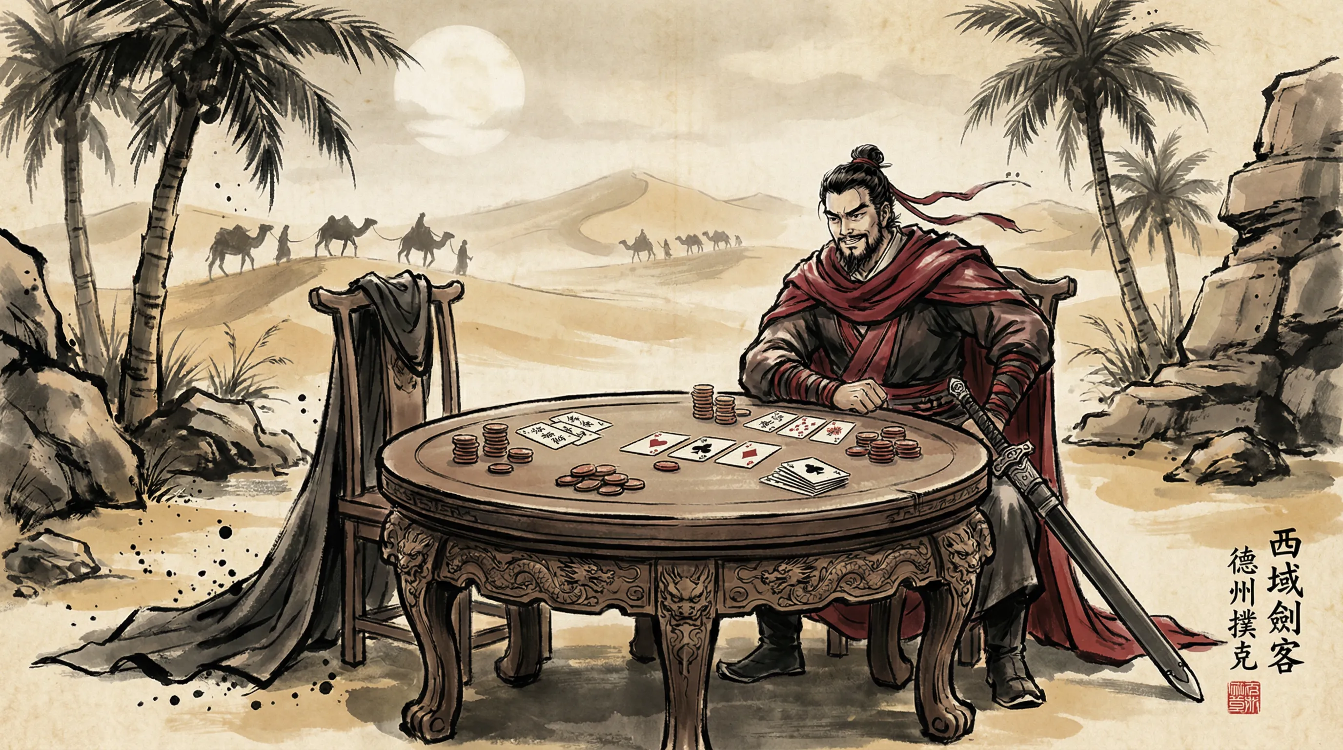 德州扑克西域豪侠在沙漠绿洲中对决